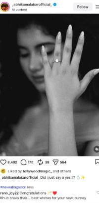 Avika Malakar sparks engagement rumours with a diamond ring