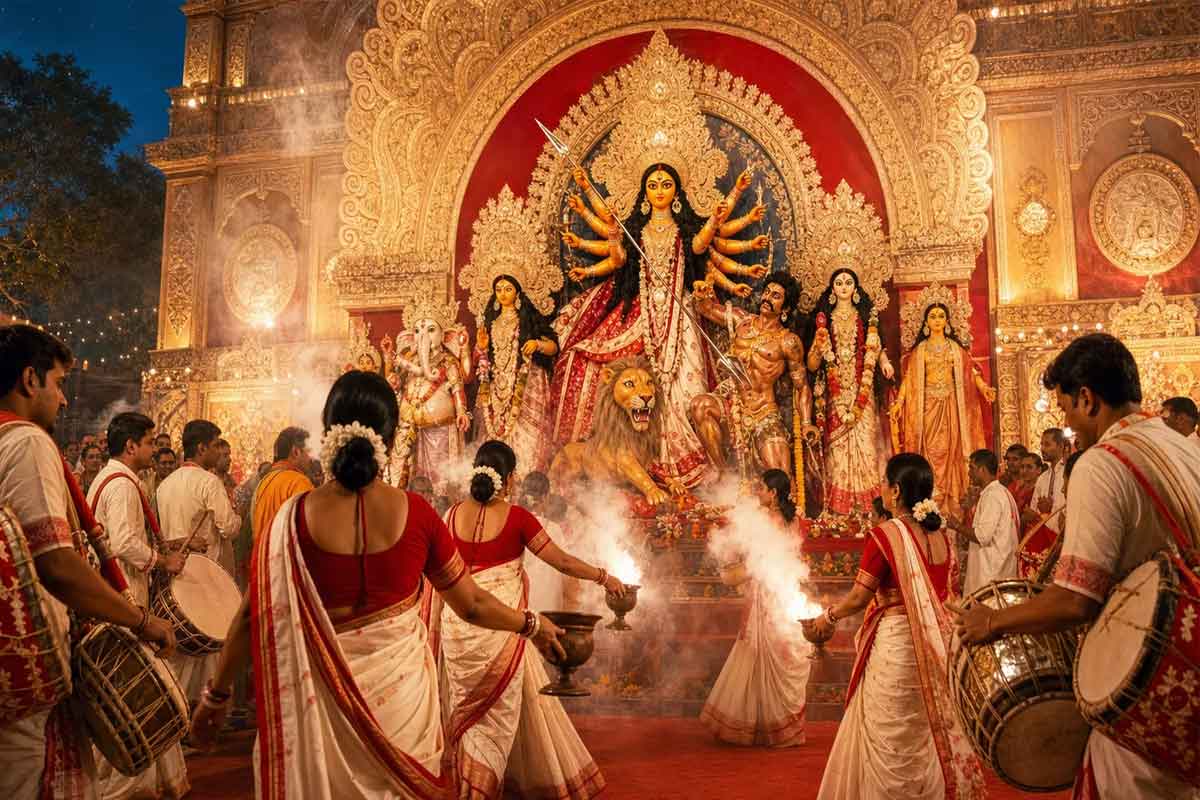 স্থানীয়দের কাঁধে চেপে এলাকা পরিক্রমা, বাংলার এই দুর্গাপ্রতিমা নিরঞ্জনেও রয়েছে বিশেষ চমক