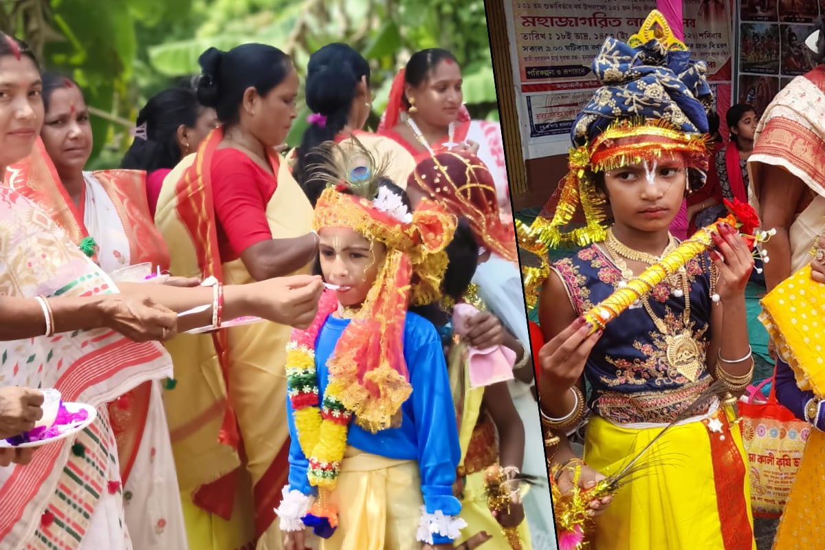 মন্মথপুরে জন্মাষ্টমী ও নন্দোৎসবের আয়োজন, শোভাযাত্রায় কৃষ্ণের বেশে ১৩১ শিশু