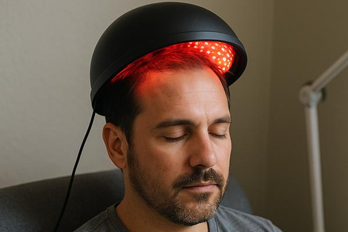 Laser hair growth cap for hair fall
