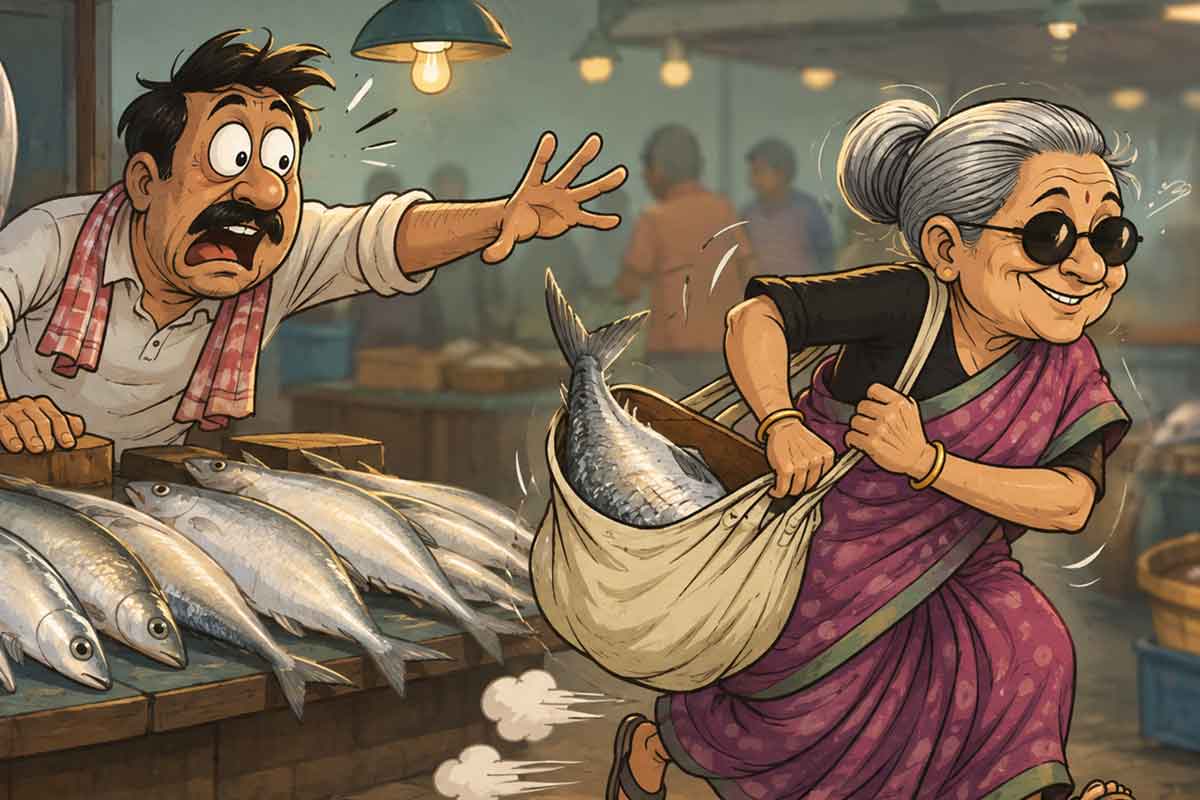 মধ্যমগ্রামে মাছচোর! প্রায় চার হাজার টাকার ইলিশ মাছ হাতিয়ে উধাও বৃদ্ধা