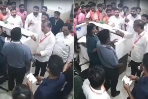 এবার রিসেপশনিস্টকে ‘চড়’, রোগীকে তুলে নিয়ে যাওয়ার অভিযোগ, ফের হাসপাতালে হামলা শিণ্ডেসেনার!