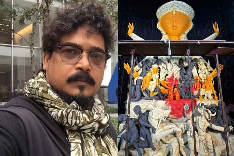 পোস্টারে শিল্পীকে ‘অপমান’, বিতর্কে সনাতন দিন্দার পুজো, কী জানালেন উদ্যোক্তারা?