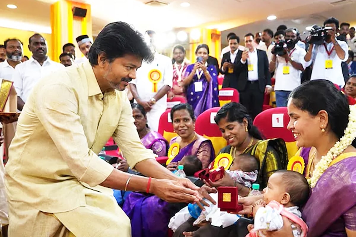 Vijay launches gold ring scheme for newborns in Tamil Nadu, BJP flags milk crisis