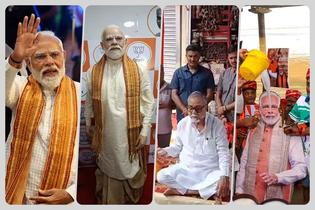 A wax statue of PM Modi was installed at BJP's Salt Lake office on his 77th birthday
