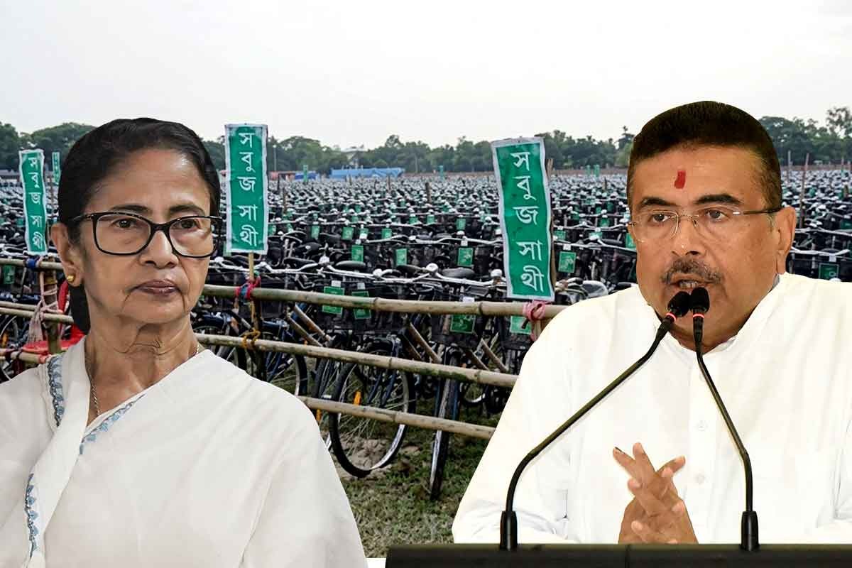 ‘পরিবারের আত্মীয়রা কাজটি করত’, তৃণমূল জমানার ‘সবুজ সাথী’তে দুর্নীতি! মমতাকে নিশানা শুভেন্দুর