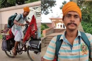 তীর্থের টানে সাইকেলেই ২৩ সতীপীঠ দর্শন! ১৬ রাজ্য পেরিয়ে বীরভূমে সুদর্শন