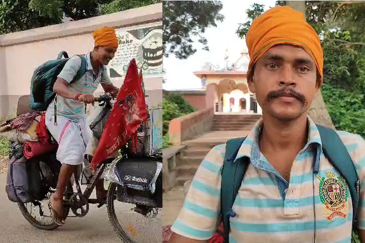 তীর্থের টানে সাইকেলেই ২৩ সতীপীঠ দর্শন! ১৬ রাজ্য পেরিয়ে বীরভূমে সুদর্শন