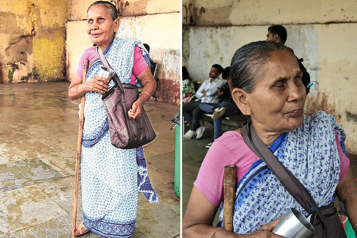 Durga Puja 2026: Blind Elderly Woman’s Struggle for Survival at Railway Station