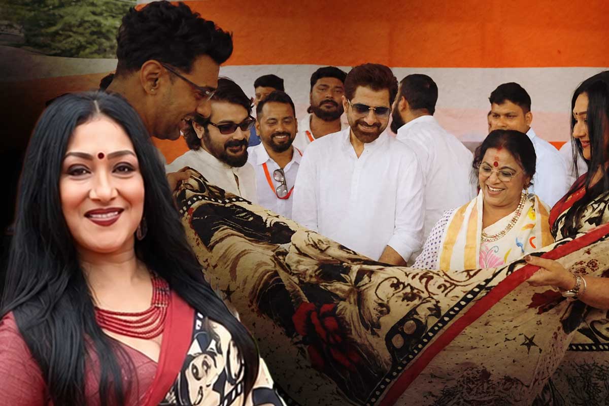 Uttam Kumar Birth Centenary Gallery: Dev, Jeet, Prosenjit praises Rituparna Sengupta's Mahanayak saree