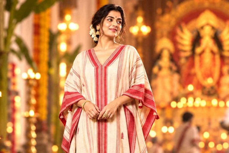পুজোর ফ্যাশনে ইন ধনেখালি কাফতান! স্টাইল ও স্বাচ্ছন্দ্যে সাজুন নায়িকাদের মতো
