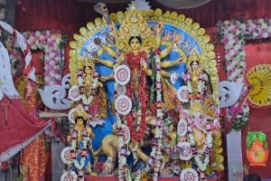 নবমীতে ‘শত্রু বলি’, কোন শঙ্কায় আজও কাঁচা মাছ-আনাজে দেবীর ভোগ দেয় ঝাড়গ্রামের এই পরিবার?