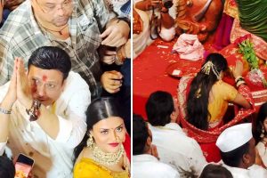 স্ত্রী সুনীতা একা, কোমলকে আগলে গণপতি দর্শনে গোবিন্দা, ভগবানকে সাক্ষী রেখে প্রেমে সিলমোহর!