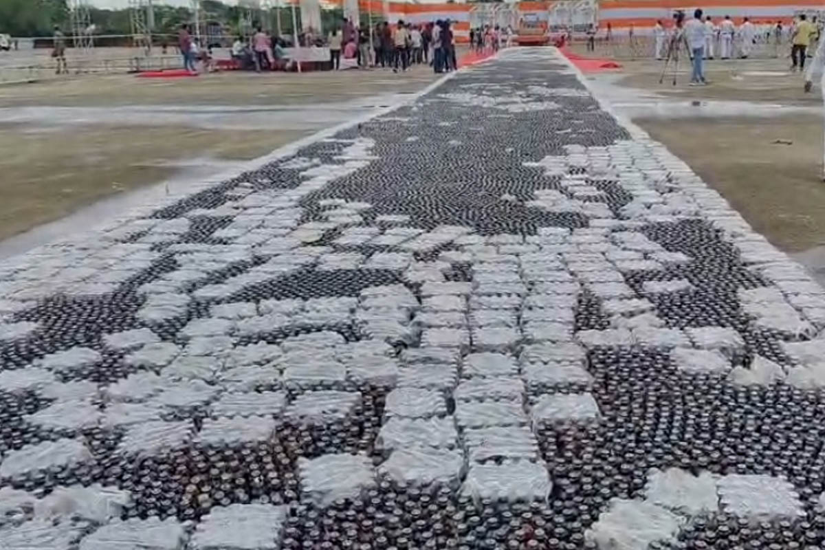 Suvendu Adhikari destroys 3.1 lakh bottles of banned cough syrup