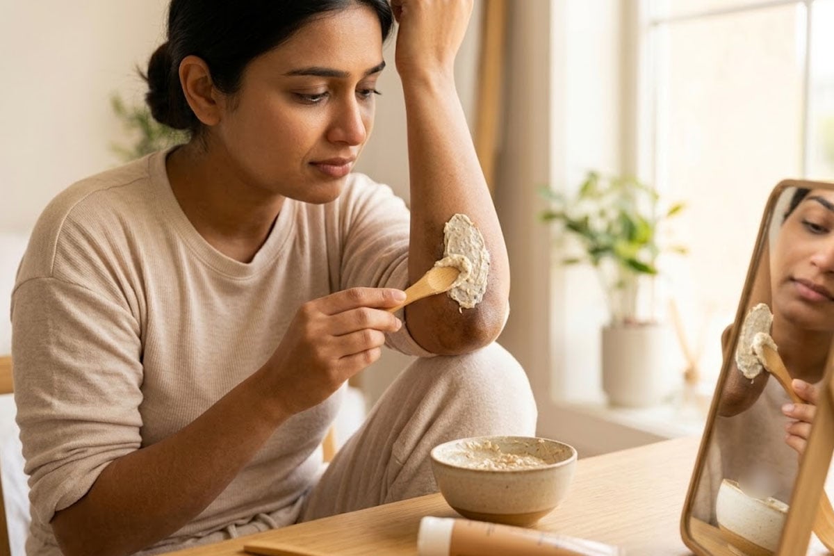 Durga Puja Panchami Special: 3 Easy DIY Masks for Dark Elbows and Knees