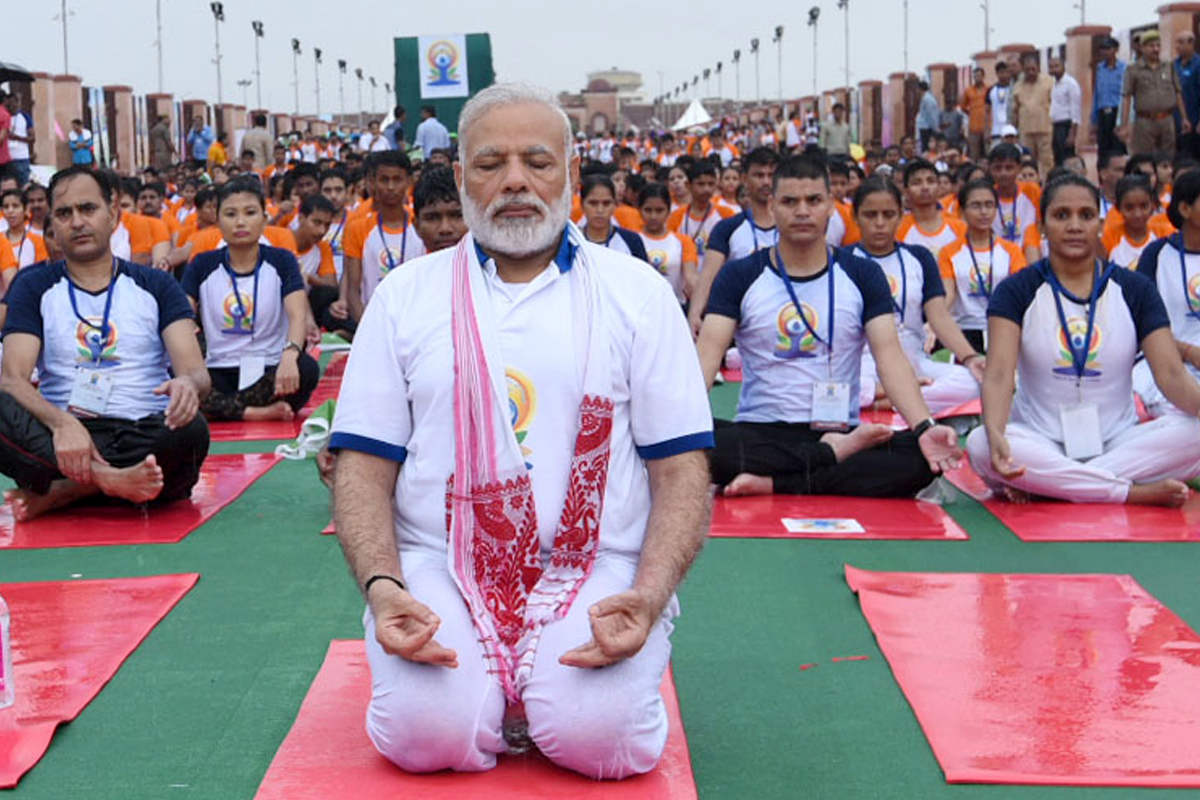 narendra modi 76 yoga pranayama fasting simple eating lifestyle habits