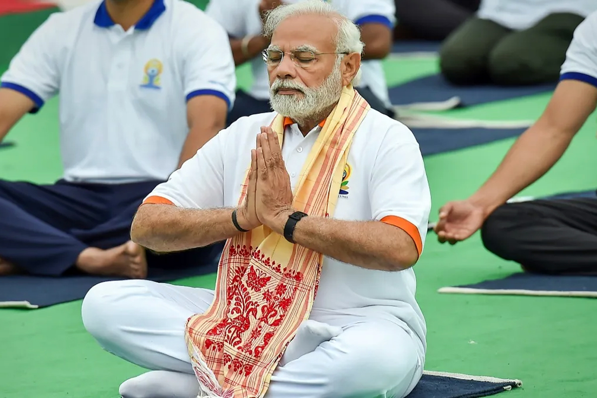 narendra modi 76 yoga pranayama fasting simple eating lifestyle habits