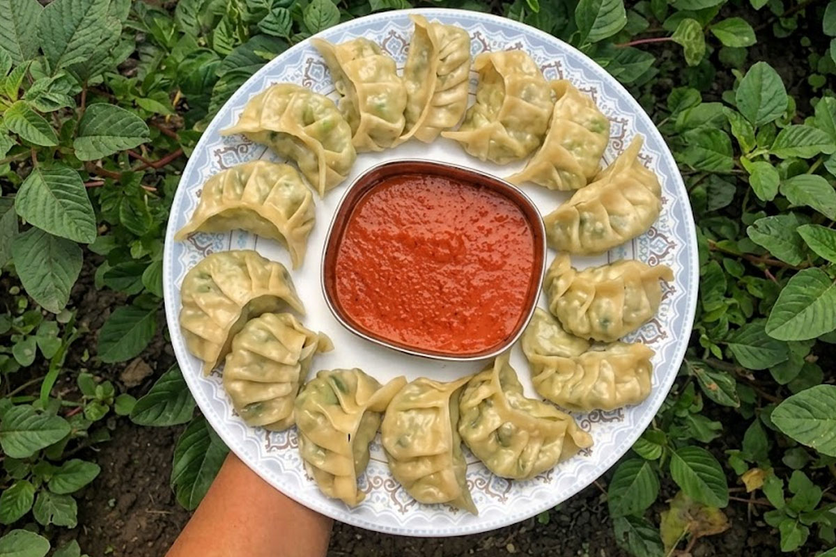 Simple process of making squash momo
