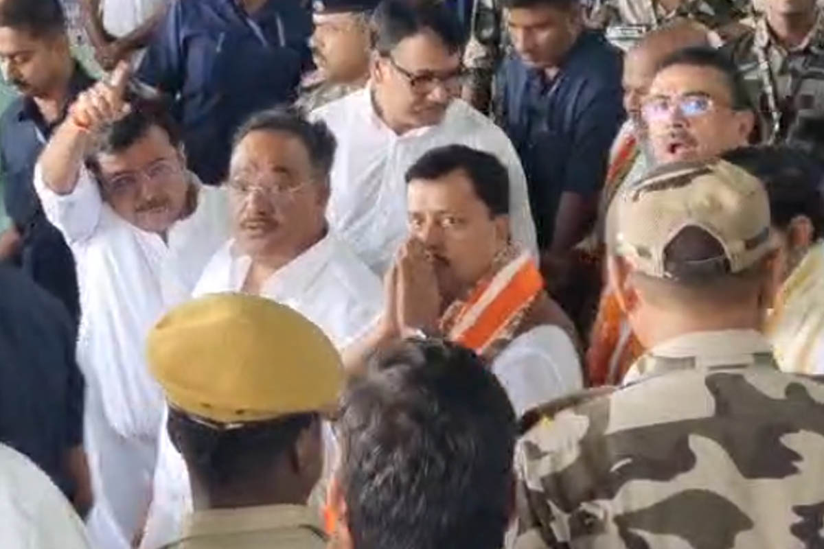 পালাবদলের পর প্রথমবার বঙ্গে নিতিন, বিমানবন্দরে ‘নবীন’ বরণে হাজির শুভেন্দু-শমীকরা