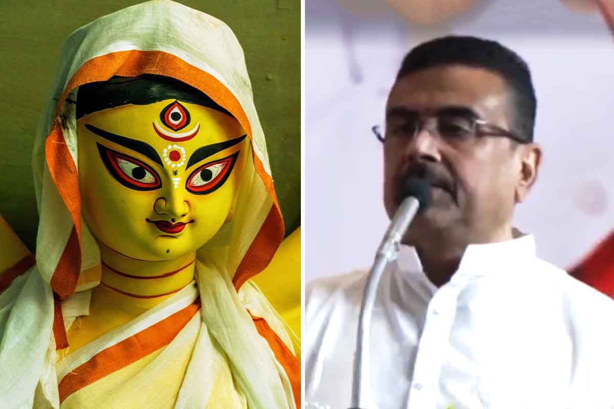 Suvendu Adhikari announces a grant of 1 lakh for Durga Puja committees.