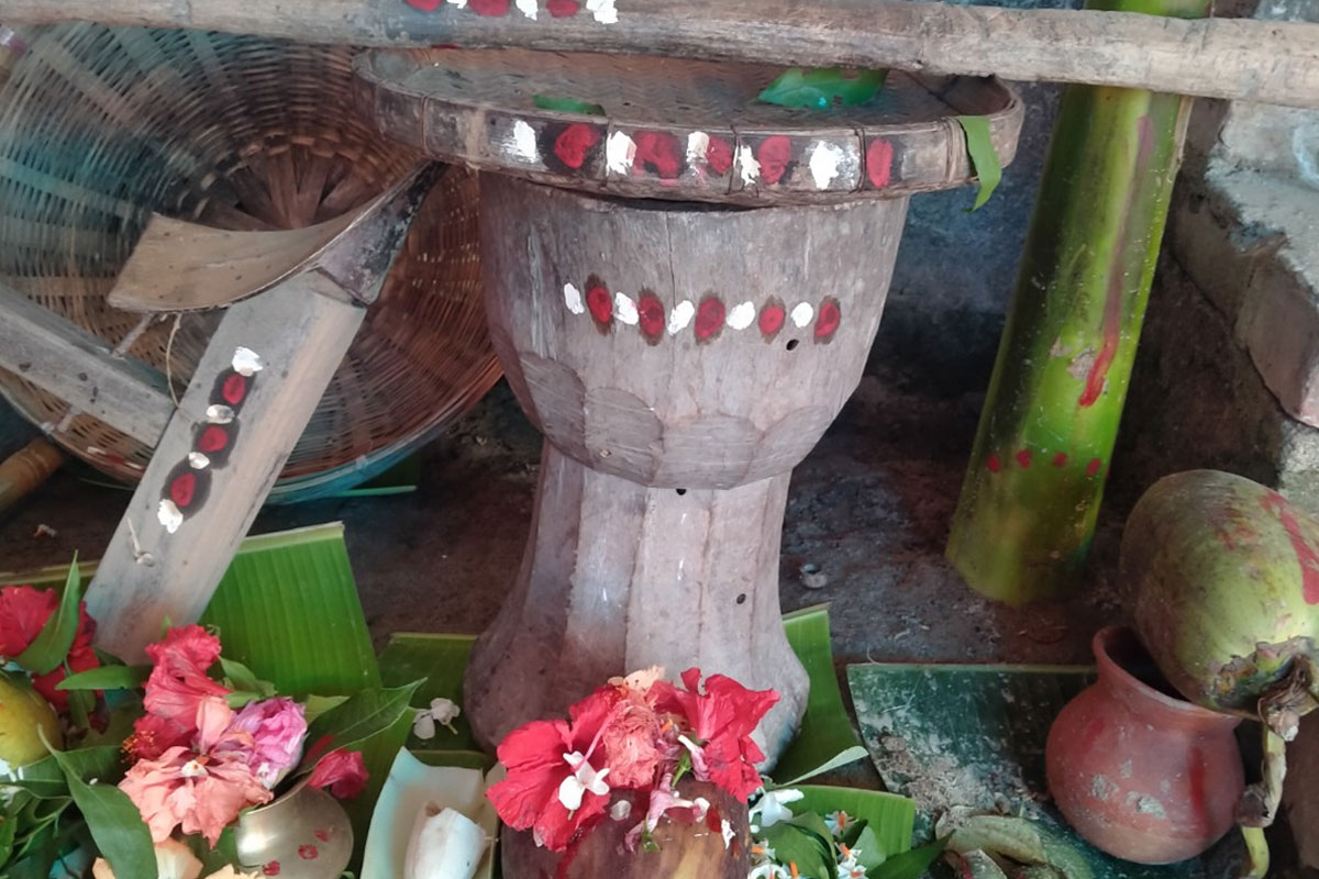 Jatra Puja is held at the mandap on Durga Puja Navami in Jalpaiguri
