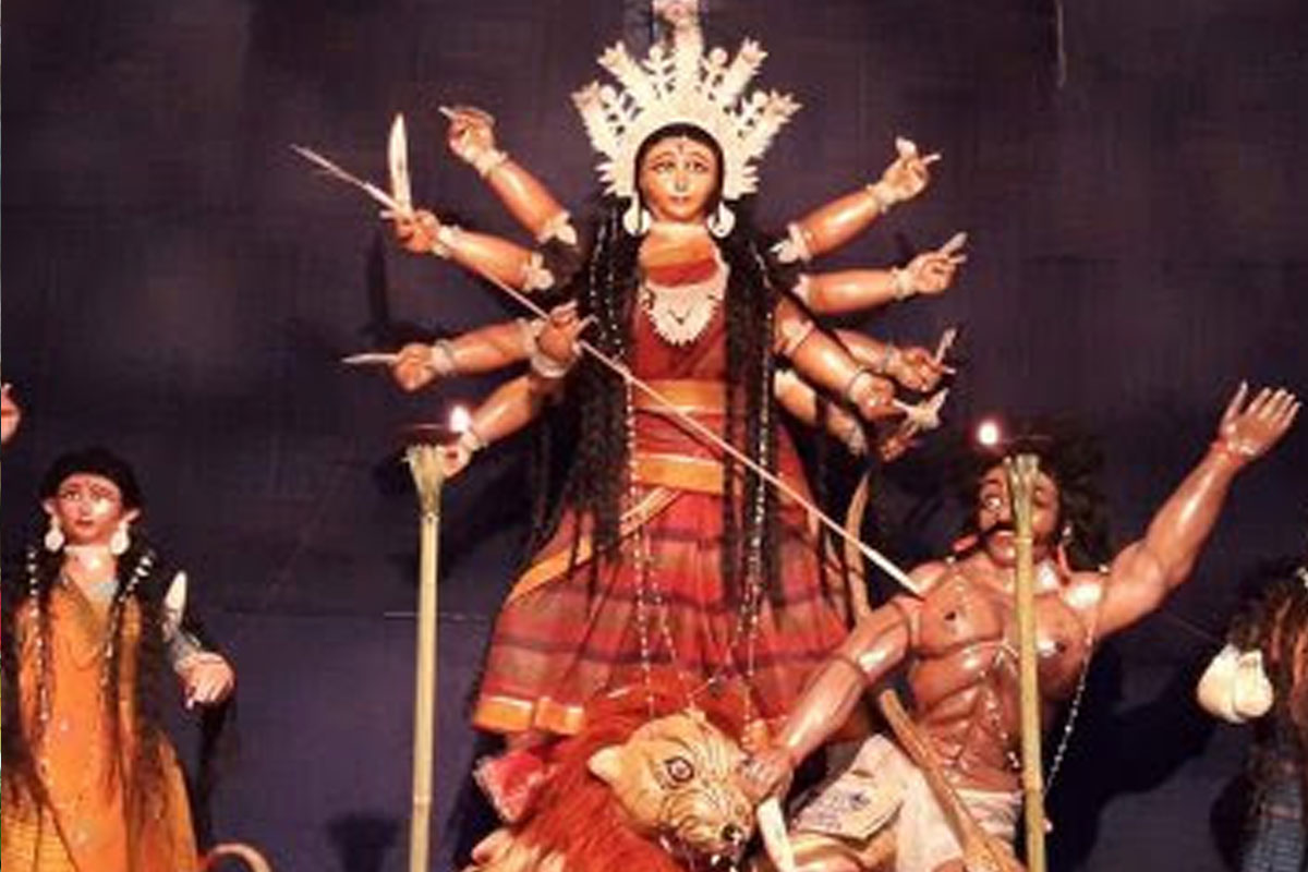 Durga Puja On the banks Teesta in Jalpaiguri