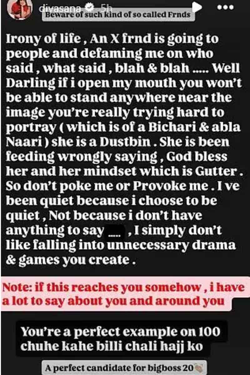 Sana Makbul shares a cryptic social media post seemingly targeting Mahhi Vij