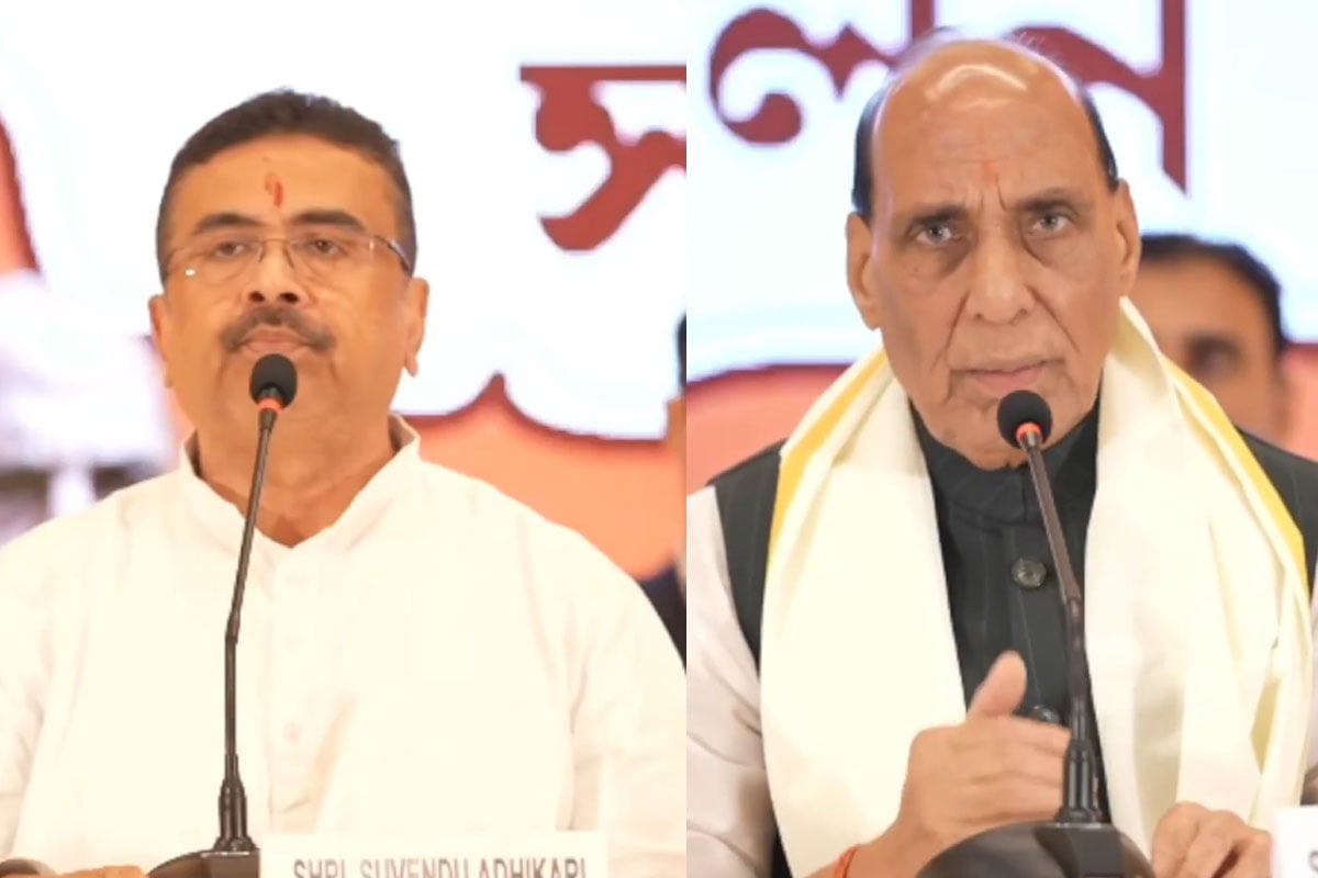 ‘দেশজুড়ে শুভেন্দুর কাজের চর্চা হচ্ছে’, মুখ্যমন্ত্রীকে পারফরম্যান্স ‘সার্টিফিকেট’ দিলেন রাজনাথ সিং