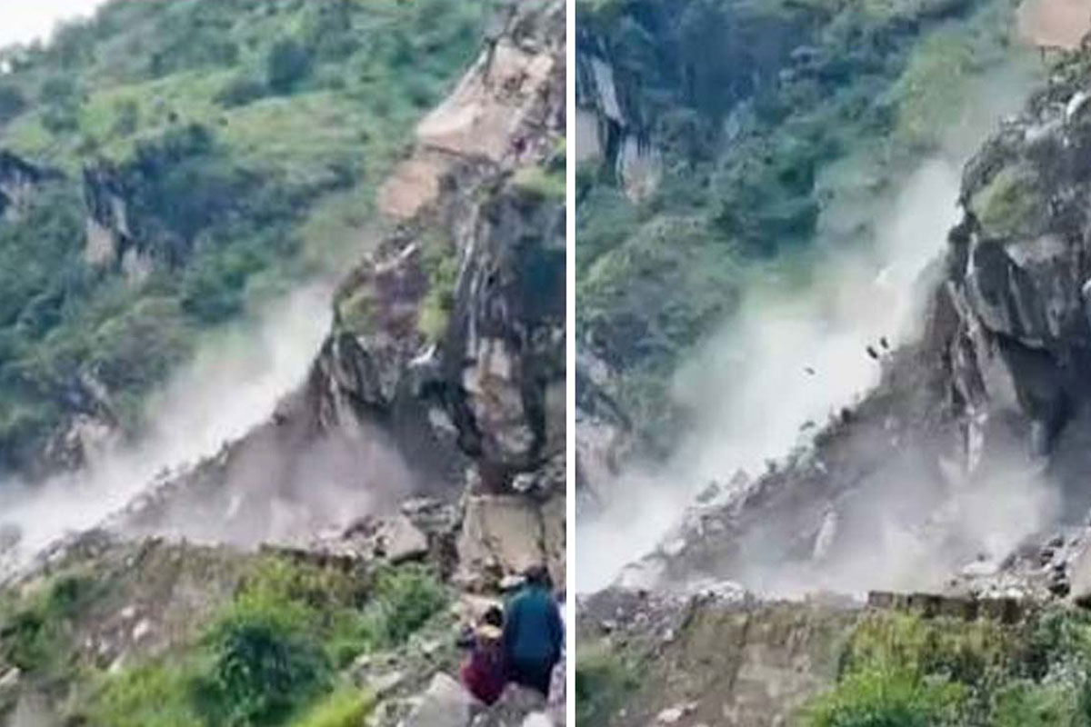 নেপাল, সিকিমের পর উত্তরাখণ্ড, নিমেষে ধসে গেল পাহাড়ের একাংশ, প্রকাশ্যে ভয়াল ভিডিও