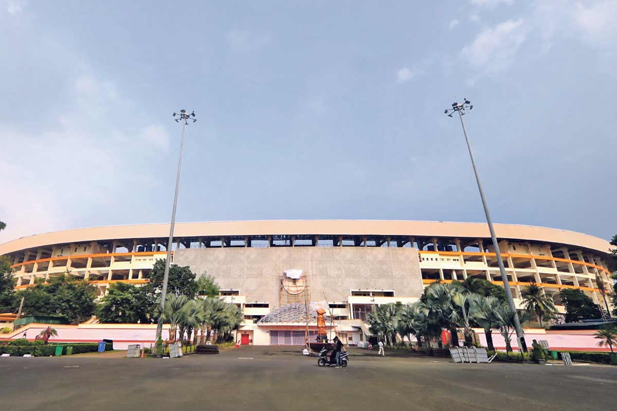 Tight security for the India-Brazil football match at Yuva Bharati Krirangan