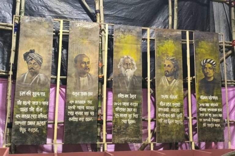 ‘বন্দে মাতরমে’র ১৫০ বছরে অভিনব শ্রদ্ধা, কলকাতার এই পুজোয় এবারের থিম ‘বঙ্গদর্শন’
