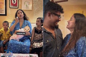 মা হওয়ার পর প্রথম জন্মদিন, ছোট্ট বীরপুরুষকে কোলে নিয়ে কেক কাটলেন সোহিনী